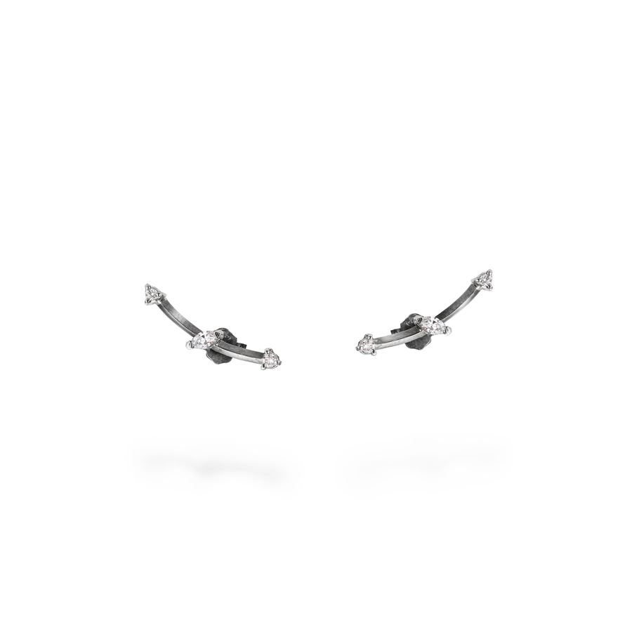 Black gold 'Lance' earrings BALANCE | OR LANCIA CORAU9N CT. 0,30